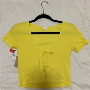 Wilfred Free Only Tie-Front Top in Royal Yellow